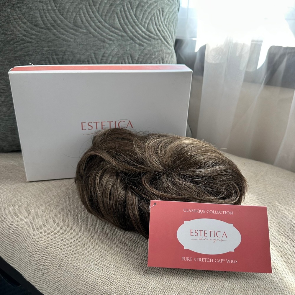 NEW Estetica Designs Billie Wig R14/8H Brown Blonde Highlighted Pure Stretch Cap